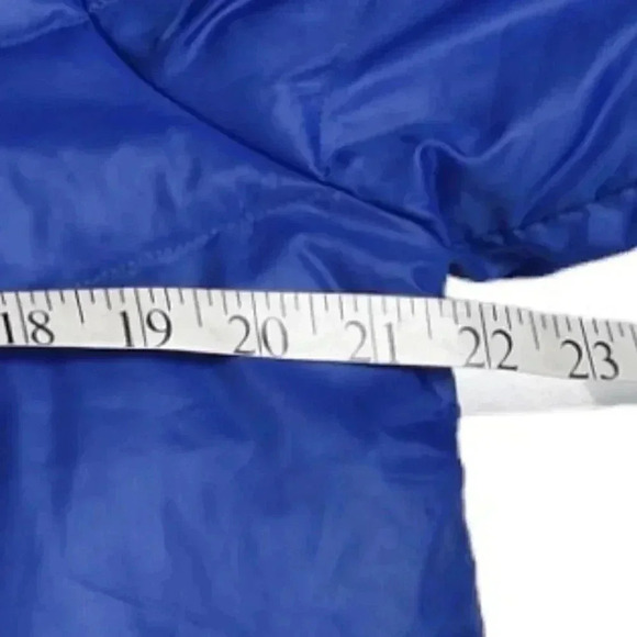 Adidas Neo Label Down  Filled Bomber Puffy Jacket Hooded Blue Size Medium - Picture 9 of 11